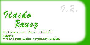 ildiko rausz business card